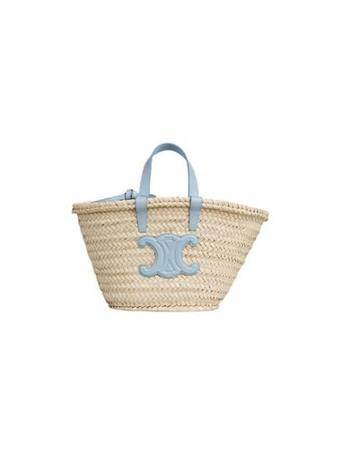 Teen Triomphe Classic Panier Raffia Tote Bag Pale Blue - CELINE - BALAAN 1