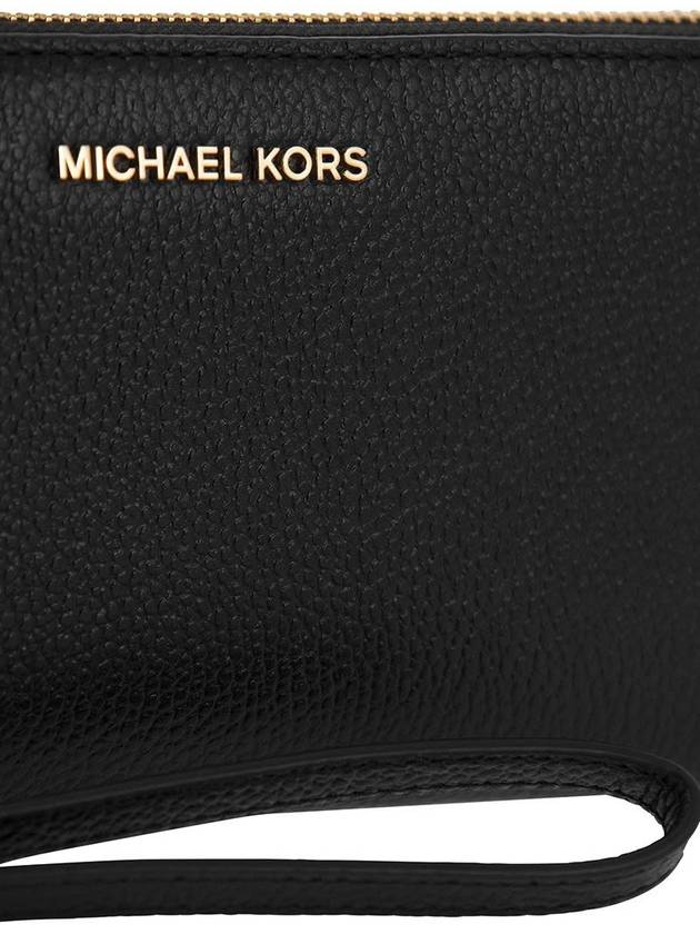 Pebbled Leather Continental Wrislet Long Wallet Black - MICHAEL KORS - BALAAN 6