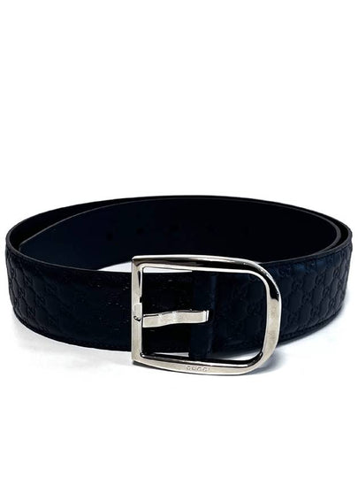 GG Microssima Leather Belt Navy - GUCCI - BALAAN 2