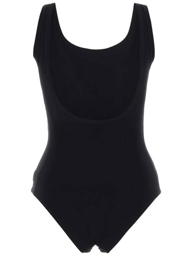 Women's Logo Printed Backless One-Piece Swimsuit Black - JIL SANDER - BALAAN 3