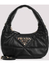 Nappa Leather Mini Bag with Topstitching Black - PRADA - BALAAN 1