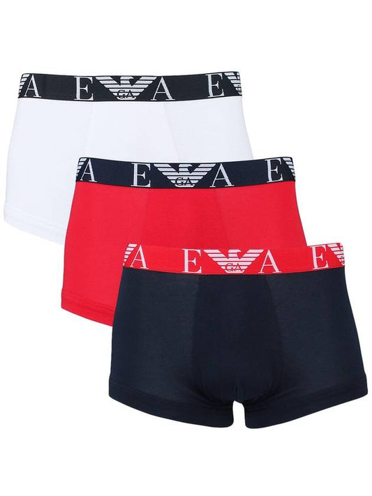 Boxer Logo 3 Type Panties Red White Navy - EMPORIO ARMANI - 2