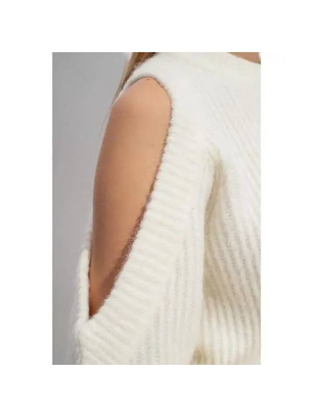 Jersey Logo Knit Top Ivory - GANNI - BALAAN 5