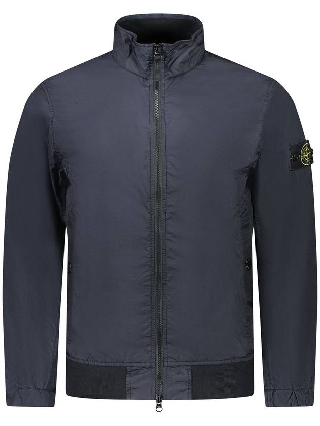 Crinkle Reps Wappen Bomber Jacket Navy - STONE ISLAND - BALAAN 1