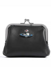 Nappa Leather ORB Logo Coin Purse Black - VIVIENNE WESTWOOD - BALAAN 2