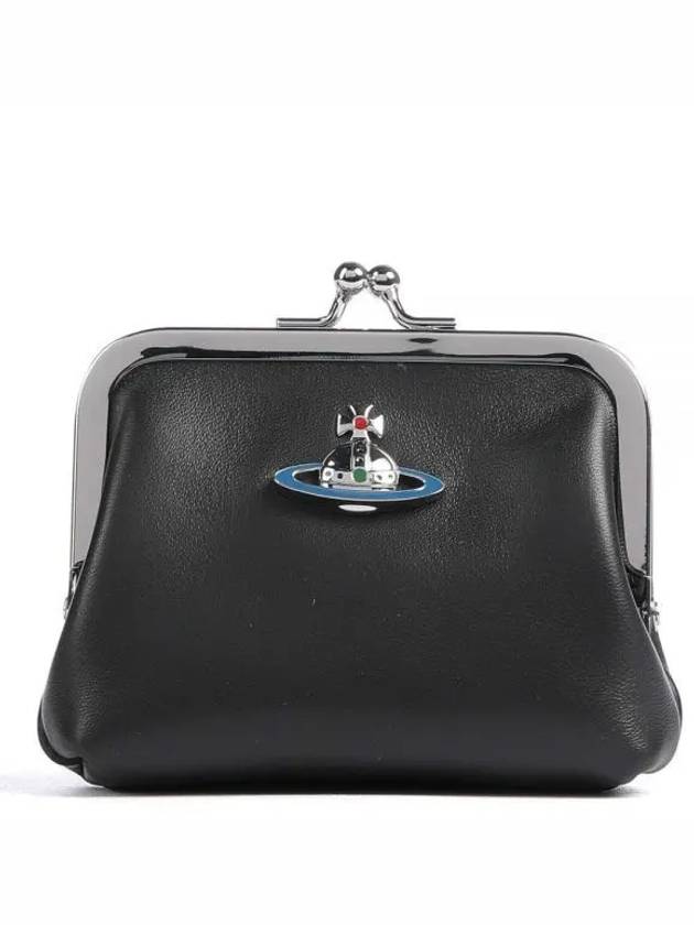 Nappa Leather ORB Logo Coin Purse Black - VIVIENNE WESTWOOD - BALAAN 2