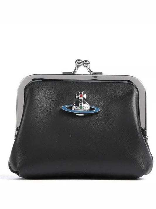 Nappa Leather ORB Logo Coin Purse Black - VIVIENNE WESTWOOD - BALAAN 2