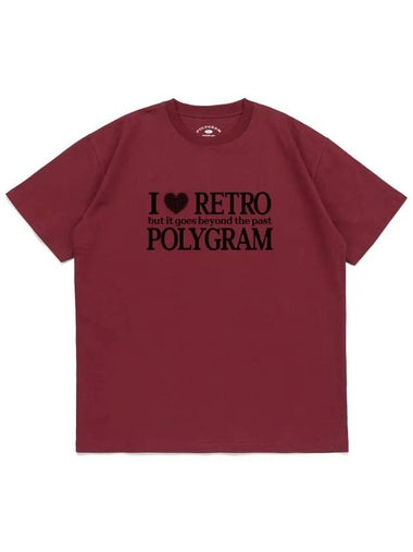 I LOVE RETRO T SHIRTS BURGUNDY - POLYGRAM - BALAAN 1