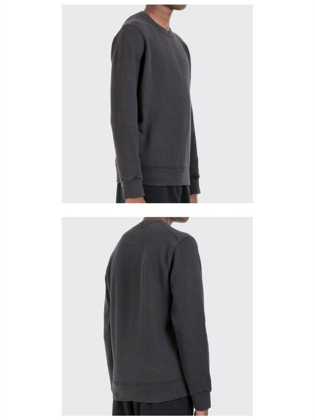 Wappen Patch Crew Neck Sweatshirt Charcoal - STONE ISLAND - BALAAN.