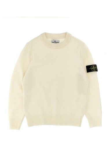 Kids Motif Wappen Knit Top White - STONE ISLAND - BALAAN 1