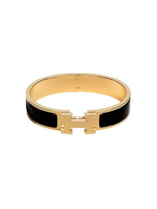 Clic H Bracelet Gold Noir - HERMES - BALAAN 3