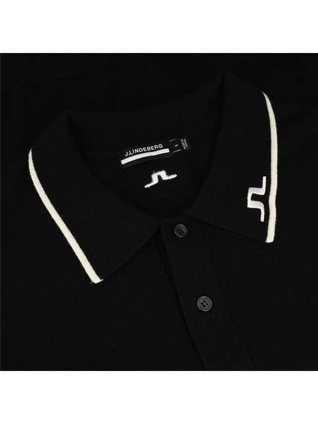 Mimmi Logo Polo Knit Black GWKW11737 9999 - J.LINDEBERG - BALAAN 4