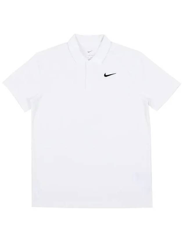 Court Dri Fit Tennis Polo Shirt White - NIKE - BALAAN 3