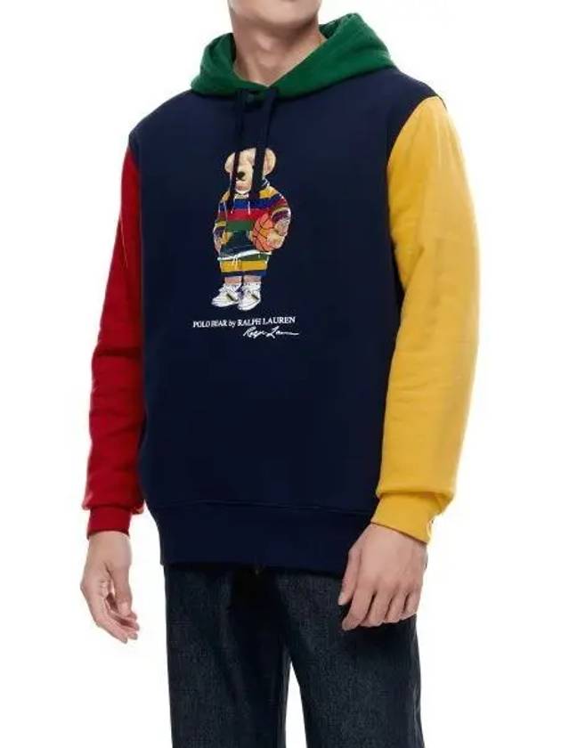 Polo Bear Color Block Fleece Hoodie Multi with 30 Points - POLO RALPH LAUREN - BALAAN 1