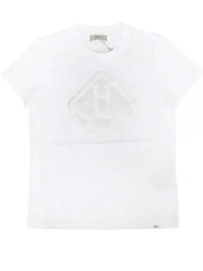 Logo Print Short Sleeve T-Shirt White - HERNO - BALAAN 2