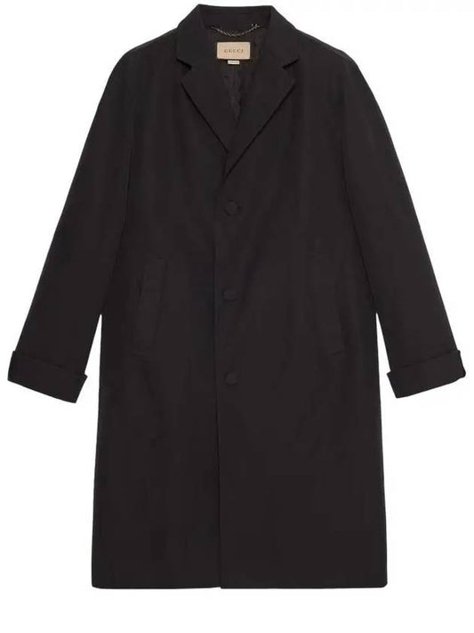 Cotton Poplin Single Coat Black - GUCCI - BALAAN 2