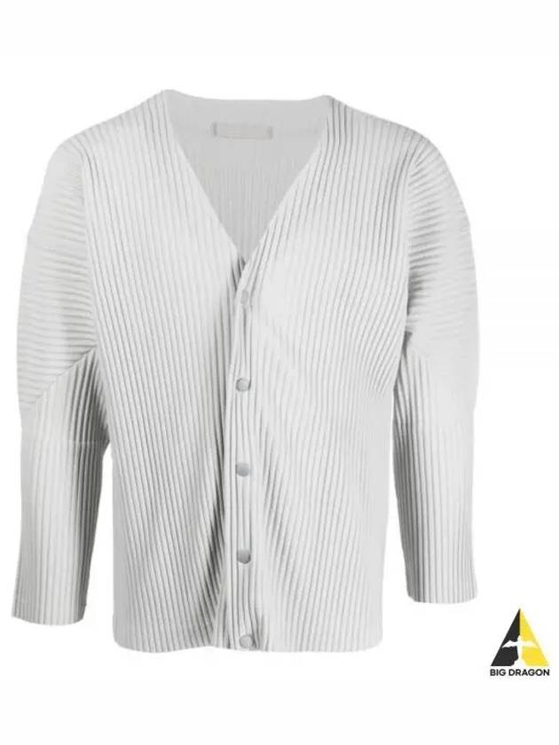 Pleated Button Cardigan Grey - ISSEY MIYAKE - BALAAN 2