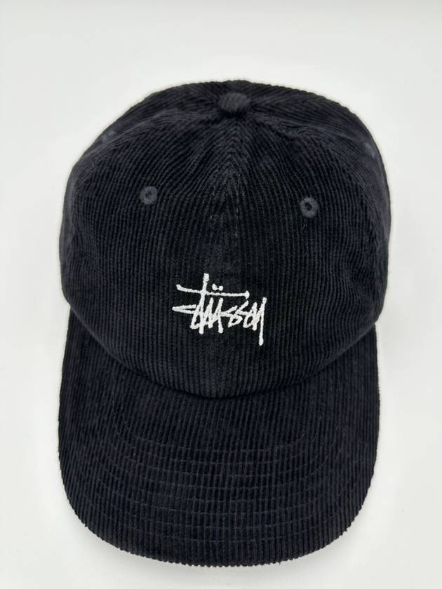 Graffiti Corduroy Low Pro Ball Cap Black - STUSSY - BALAAN 4