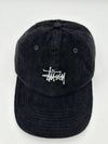 Graffiti Corduroy Low Pro Ball Cap Black - STUSSY - BALAAN 7