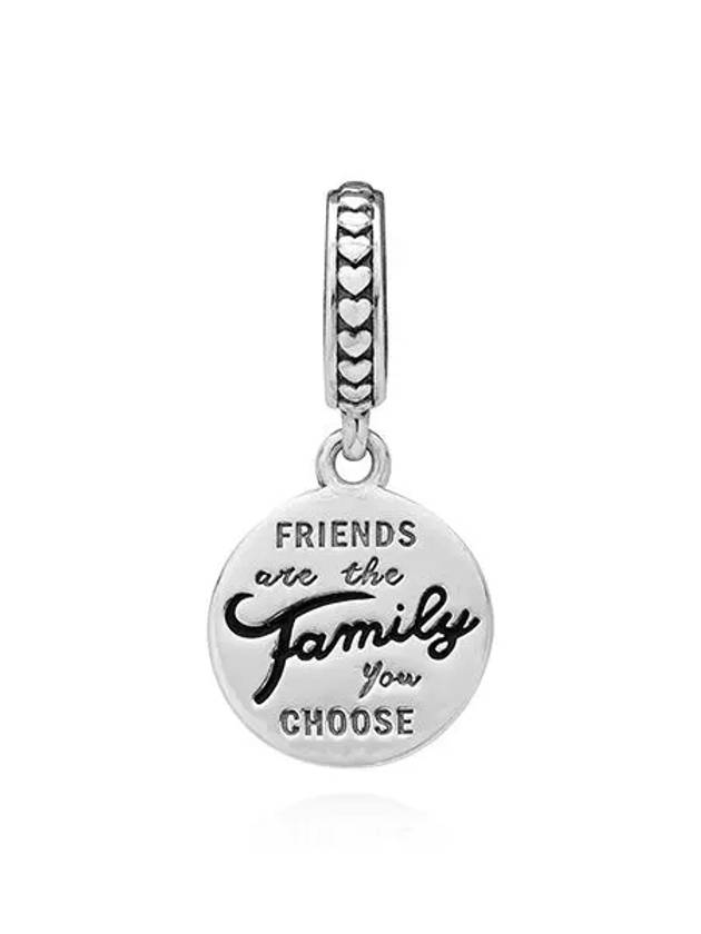 Friends Are Family Dangle Bracelet Charm Silver - PANDORA - BALAAN 6