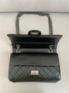 255 Chain Vintage Calfskin Ruthenium  Medium Flap Shoulder Bag Black - CHANEL - BALAAN 9