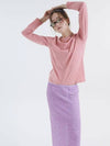 Round tee long sleeve tshirt pink orange 0110 - VOYONN - BALAAN 3