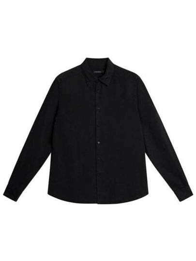 Slim Comfort Tencel Long Sleeve Shirt Black - J.LINDEBERG - BALAAN 2