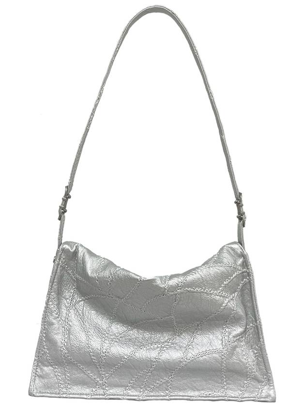 Buckle Strap Shoulder Bag Silver - NOSCENT - BALAAN 4