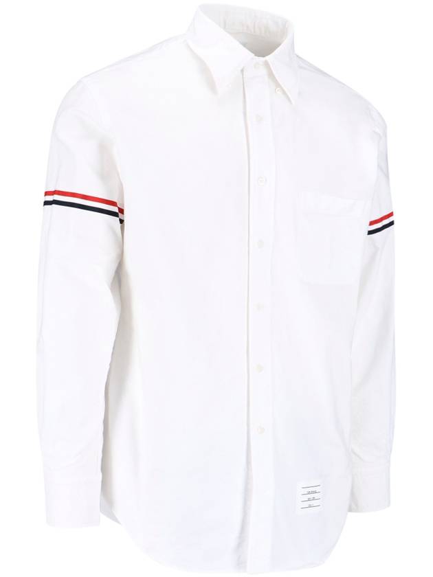 Armband Oxford Long Sleeve Shirt White - THOM BROWNE - BALAAN 3