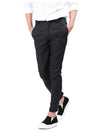 Zipper Biker Straight Pants Grey - LANVIN - BALAAN 1