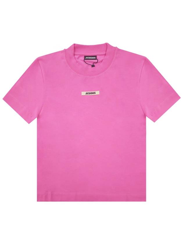 Le Gros Grain Short Sleeve T-Shirt Pink - JACQUEMUS - BALAAN 2