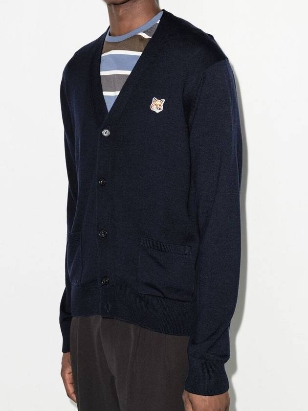 Fox Head Patch Classic Cardigan Navy - MAISON KITSUNE - BALAAN 3