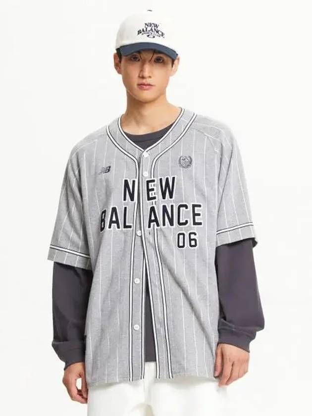 NBMDE42823 UNI NBSC Baseball Jersey GRAY - NEW BALANCE - BALAAN 1