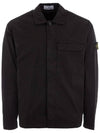 Supima Regular Fit Long Sleeve Shirt Black - STONE ISLAND - BALAAN 2