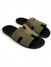 Izmir Suede Goatskin Sandals Vert - HERMES - BALAAN 2