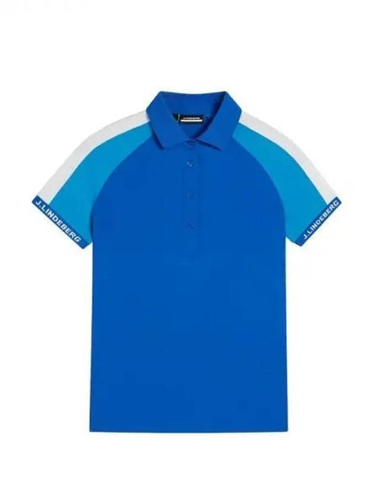 Golf women s short sleeved t shirt Perinne polo blue domestic product - J.LINDEBERG - BALAAN 1