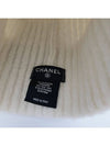 Beanie CC Logo Cashmere Winter Luxury Hat White Ivory AAA590 - CHANEL - BALAAN 5