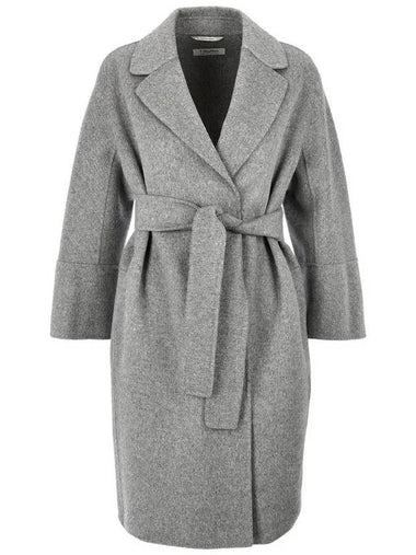 ARONA Belted Wool Coat Gray Melange 2390111031 070 - MAX MARA - BALAAN 1