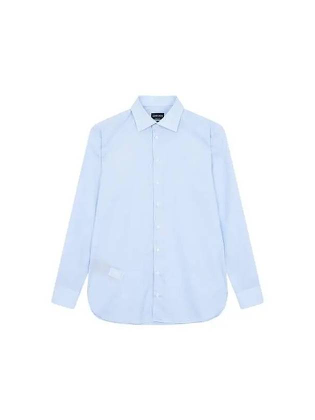 Men s Striped Cotton Button Up Shirt Light Blue 271689 - GIORGIO ARMANI - BALAAN 1