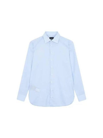 Men s Striped Cotton Button Up Shirt Light Blue 271689 - GIORGIO ARMANI - BALAAN 1