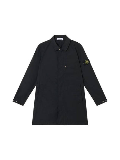 Micro Twill Soft Trench Coat Black - STONE ISLAND - BALAAN 2