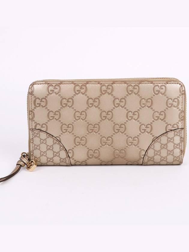 GG pattern crystal beige zipper long wallet 323397 - GUCCI - BALAAN 1