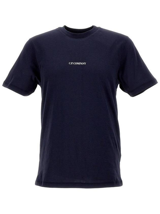 Mini Logo Printing Short Sleeve T-Shirt Navy - CP COMPANY - BALAAN 1