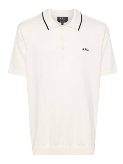 Flynn Cotton Polo Shirt White - A.P.C. - BALAAN 2