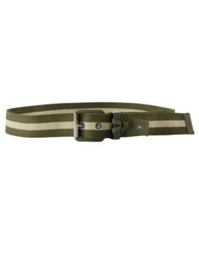 Logo Buckle Jacquard Fabric Belt Green - DIOR - BALAAN 2