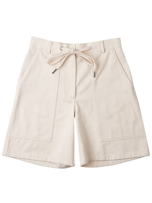 Women's Cotton Shorts Ivory - MONCLER - BALAAN 8