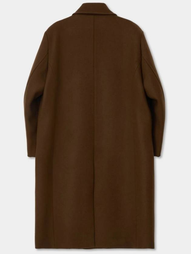 Oversized Out Pocket Felt Mac Coat Brown - KINETO - BALAAN 4