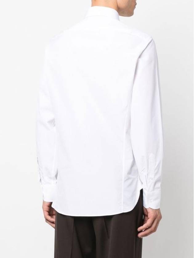 Double G Cotton Silk Long Sleeve Shirt White - GUCCI - BALAAN 5