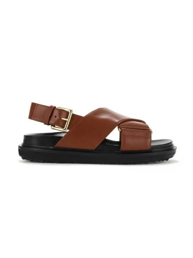 Fussbett Leather Sandals Brown - MARNI - BALAAN 3