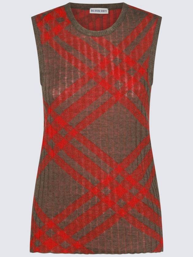 Checked wool blend sleeveless roach - BURBERRY - BALAAN 3